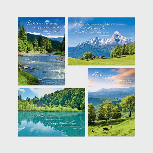 Tony Evans - Encouragement - Mountain Views - 12 Boxed Cards - The Christian Gift Company