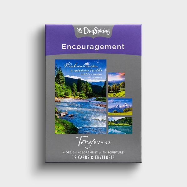 Tony Evans - Encouragement - Mountain Views - 12 Boxed Cards - The Christian Gift Company