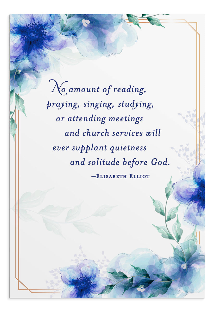 Elisabeth Elliot - Encourage - Blue Florals - 12 Boxed Cards - The Christian Gift Company