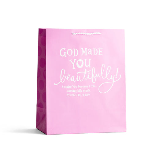 God Made You Beautifully - Large Gift Bag - The Christian Gift Company