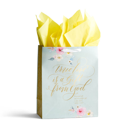 True Love Is a Gift - Large Gift Bag with Tissue - The Christian Gift Company