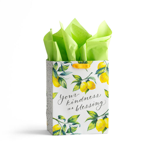 Kindness is a Blessing - Lemons - Medium Gift Bag with Tissue - The Christian Gift Company