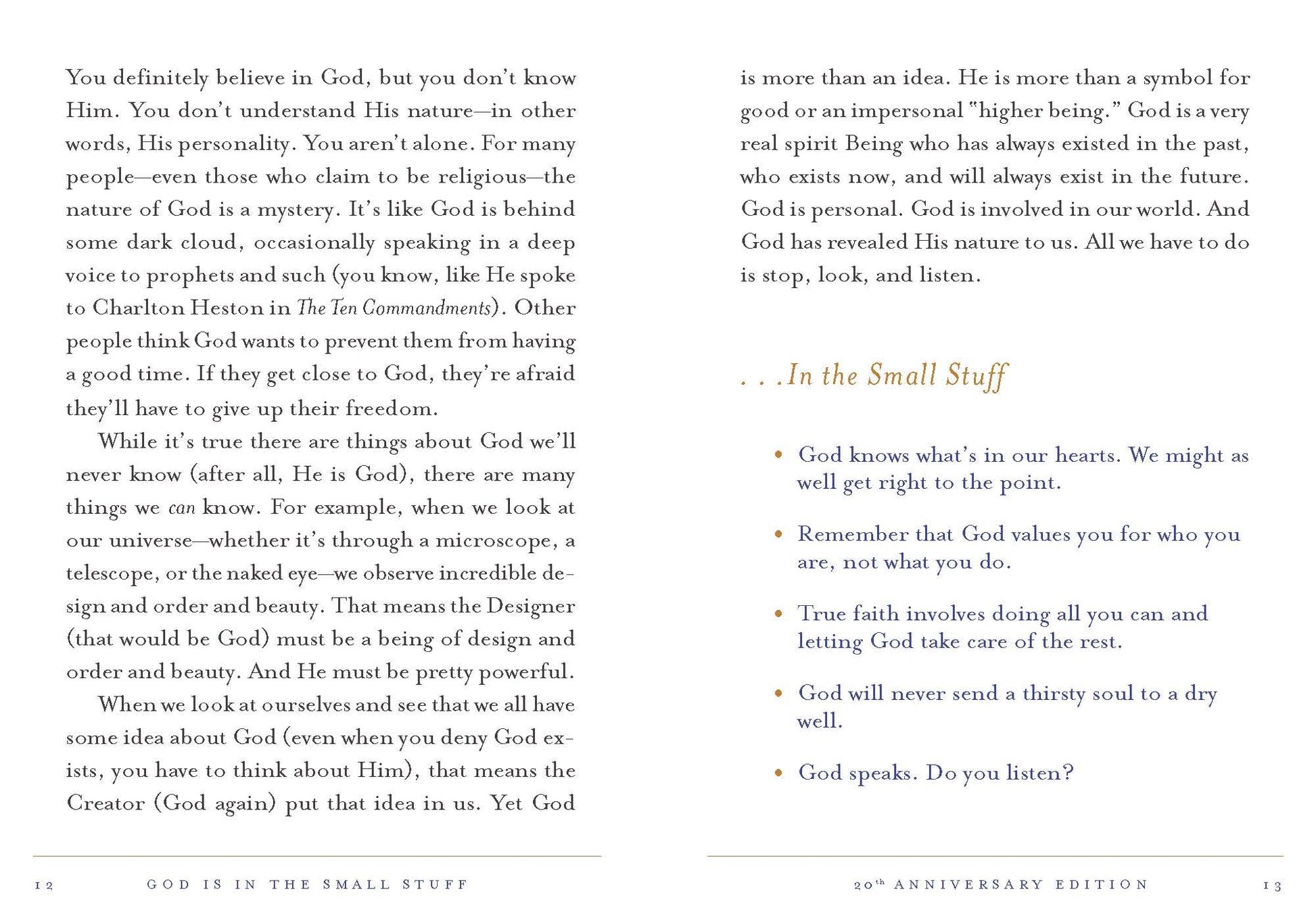 God Is in the Small Stuff 20th Anniversary Edition - The Christian Gift Company
