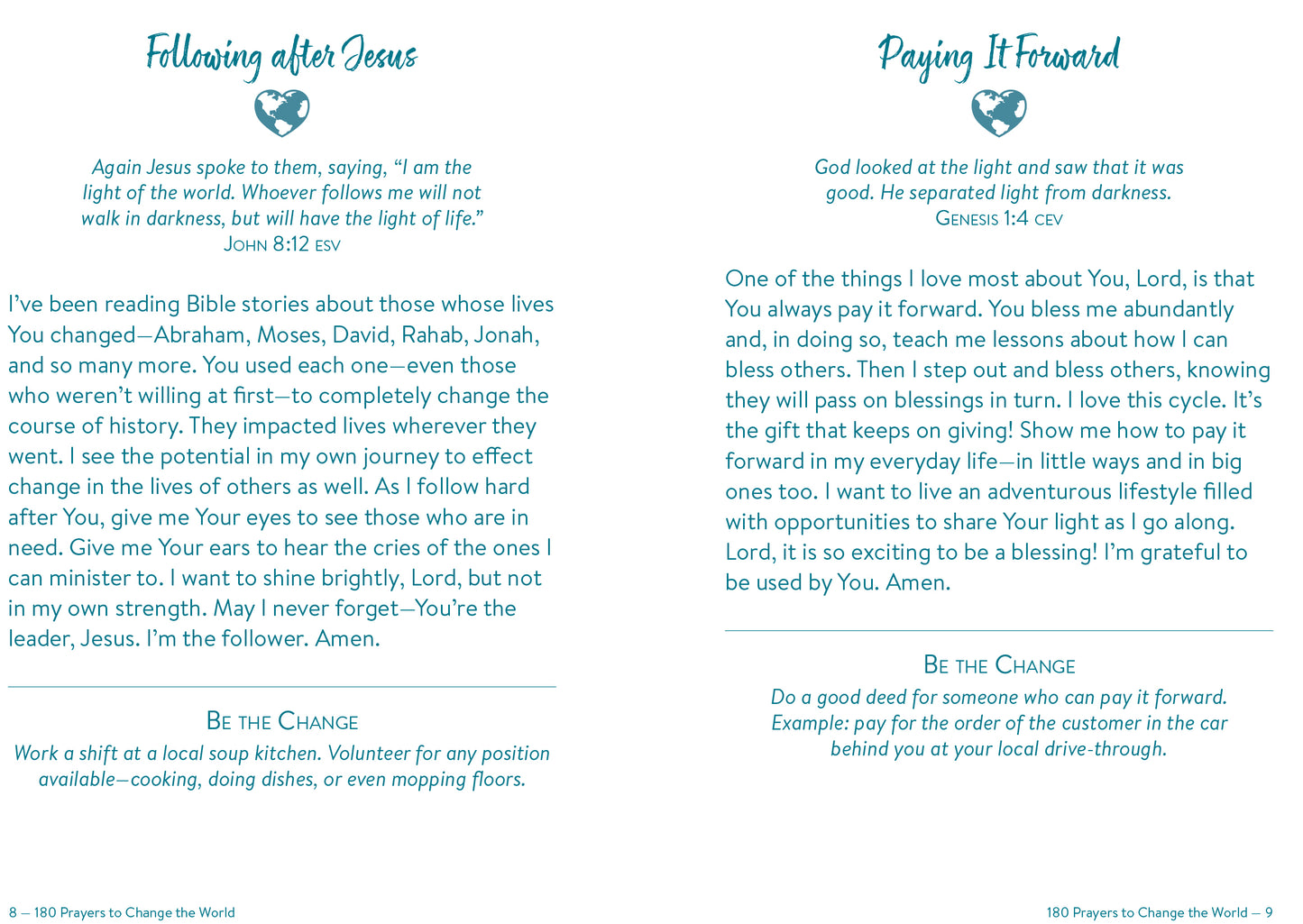 180 Prayers to Change the World (for Adults) - The Christian Gift Company