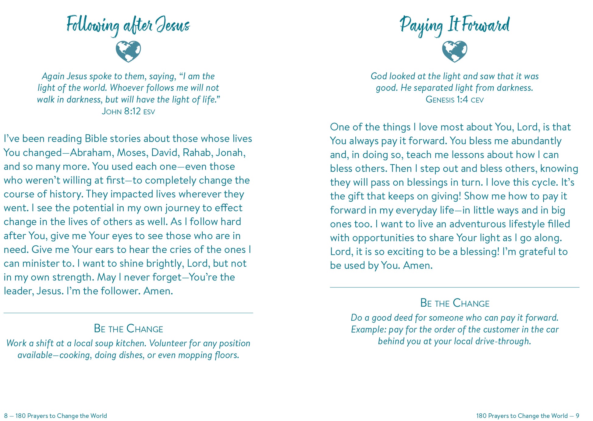 180 Prayers to Change the World (for Adults) - The Christian Gift Company