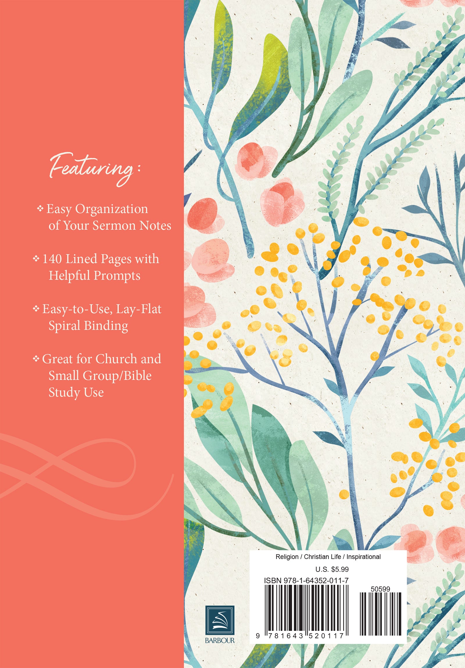 Sermon Notes Journal [Floral] - The Christian Gift Company