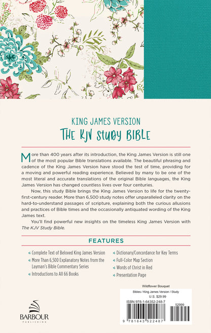 KJV Study Bible (Wildflower Bouquet) - The Christian Gift Company