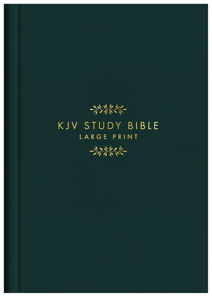 KJV Study Bible - Large Print [Gold Evergreen] - The Christian Gift Company