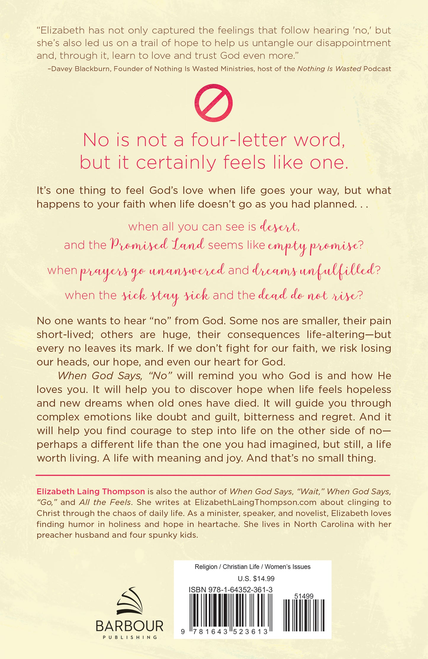 When God Says "No" - The Christian Gift Company