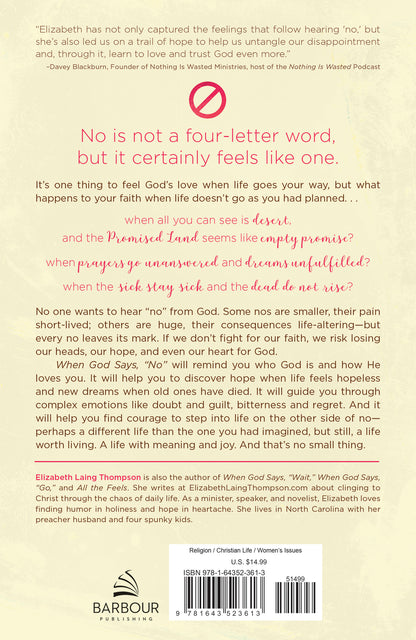 When God Says "No" - The Christian Gift Company