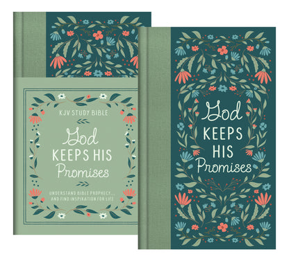 God Keeps His Promises KJV Study Bible [Sage Floral] - The Christian Gift Company