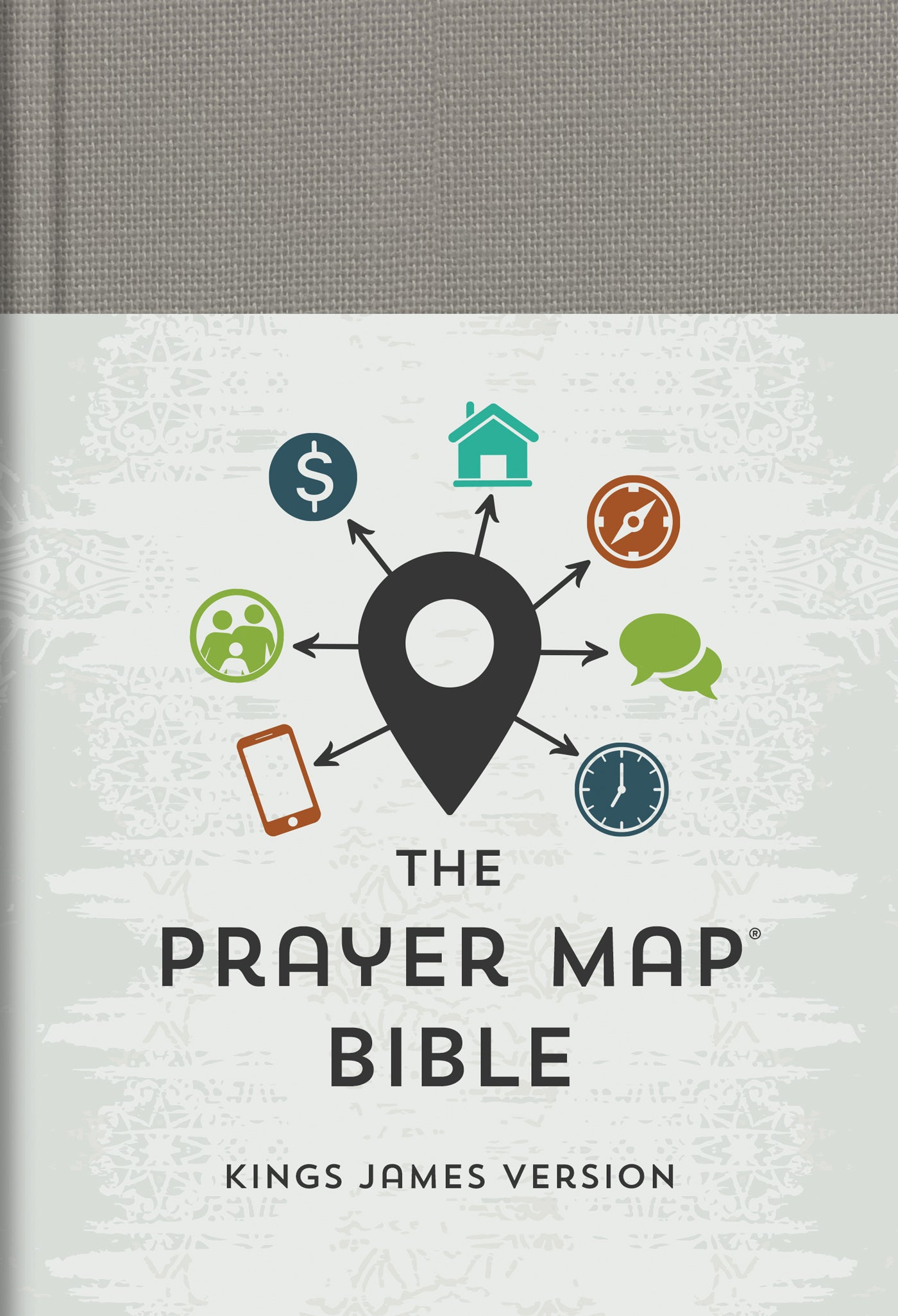 The KJV Prayer Map® Bible [Gray Weave] - The Christian Gift Company