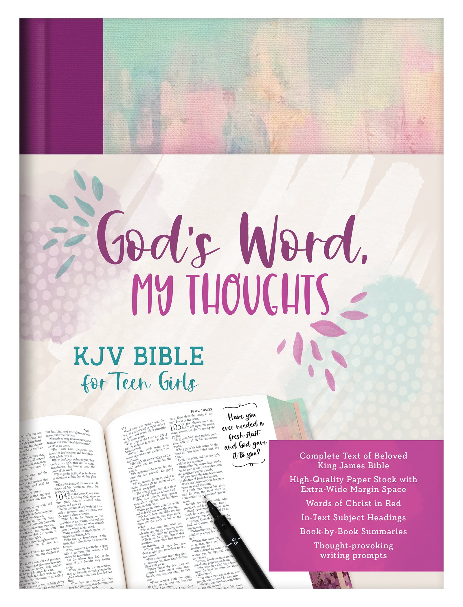 God's Word, My Thoughts KJV Bible for Teen Girls - The Christian Gift Company