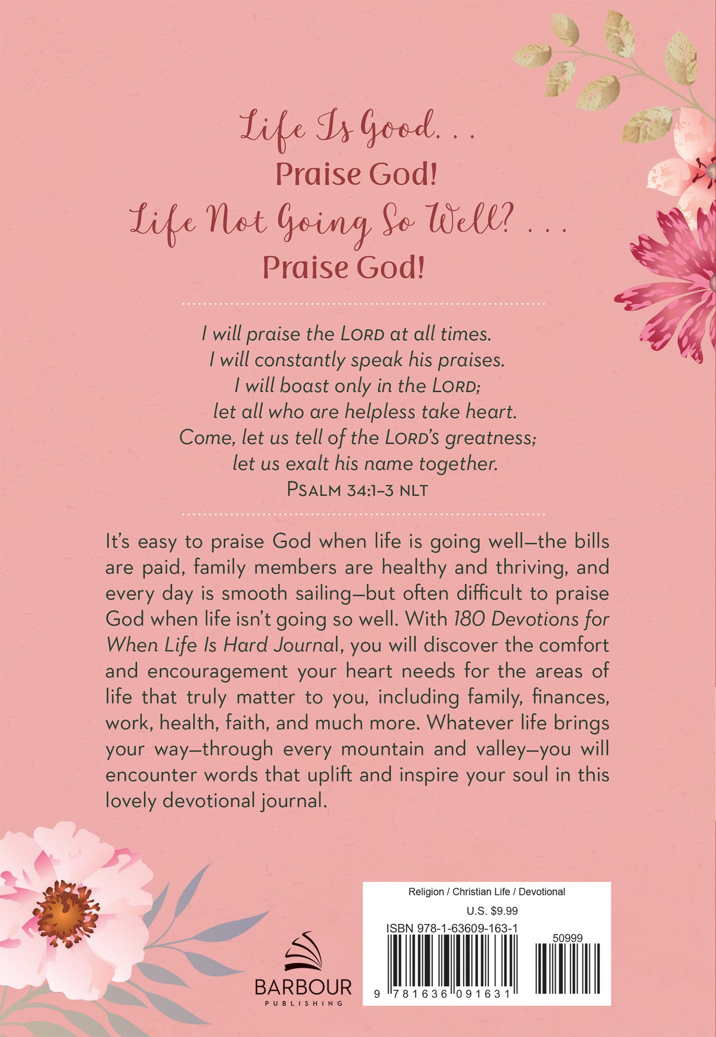 180 Devotions for When Life Is Hard Journal - The Christian Gift Company