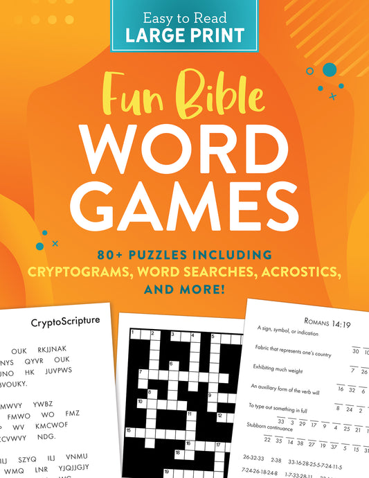 Fun Bible Word Games Large Print - The Christian Gift Company