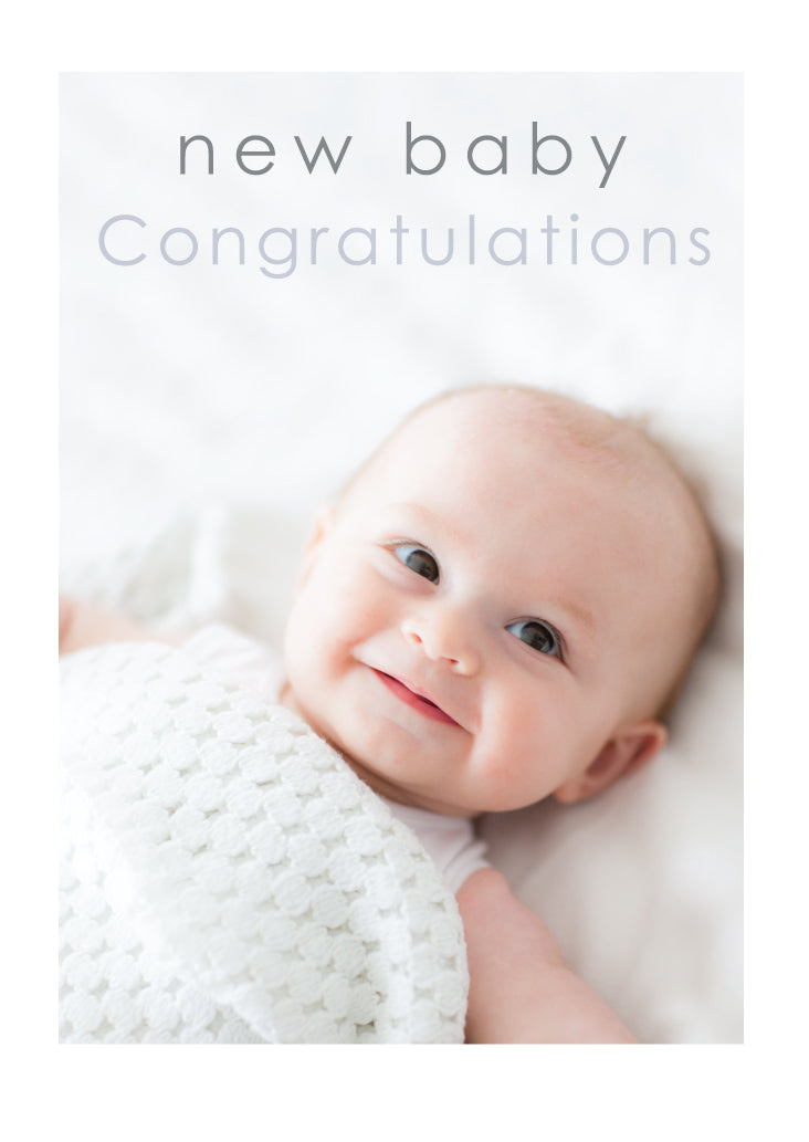 New Baby Card - Smiling Baby - The Christian Gift Company
