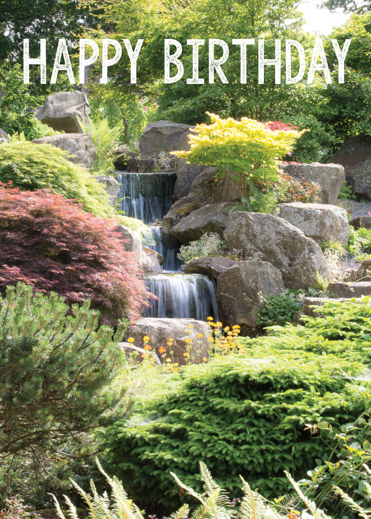 Birthday Card - RHS Waterfalls - The Christian Gift Company