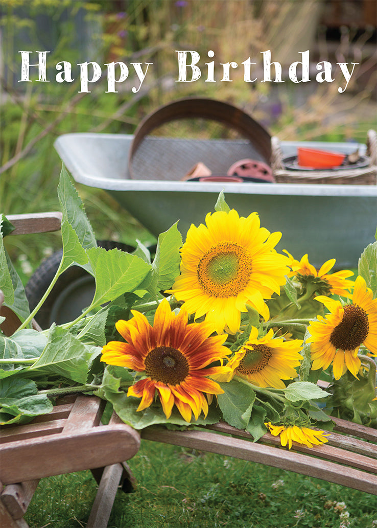 Birthday Card - Sunflower Gardening - The Christian Gift Company