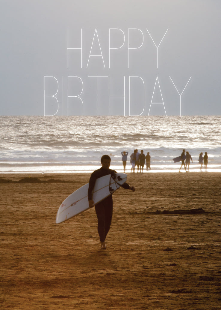 Birthday Card - Surfing Beach - The Christian Gift Company