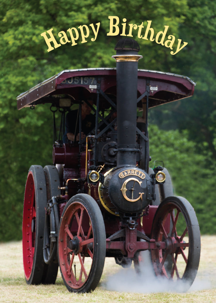 Birthday Card - Traction Engine - The Christian Gift Company