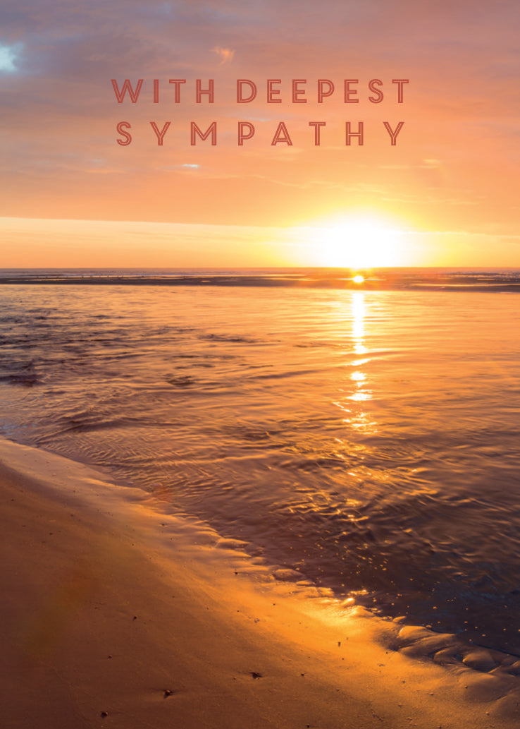 Sympathy Card - Alnmouth Beach Dawn - The Christian Gift Company