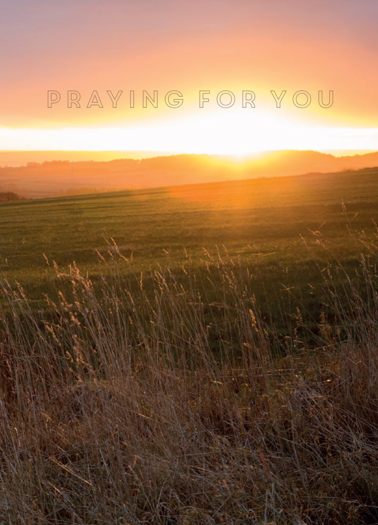 Praying for You Card - Northumberland Sunset - The Christian Gift Company