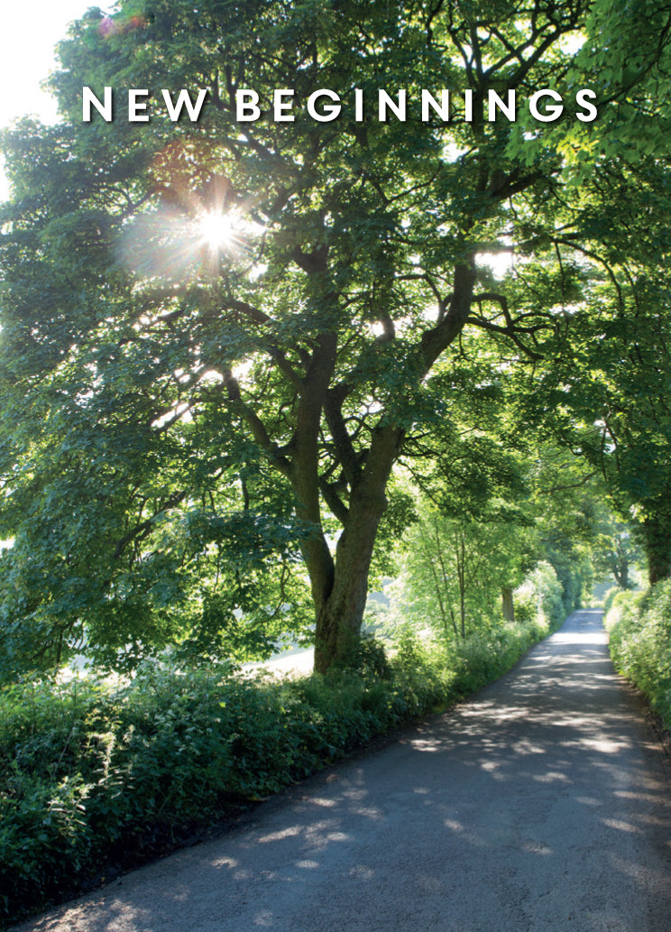 New Beginnings Card - Sunny Country Lane - The Christian Gift Company