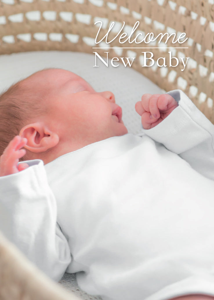 New Baby Card - Baby In Moses Basket - The Christian Gift Company