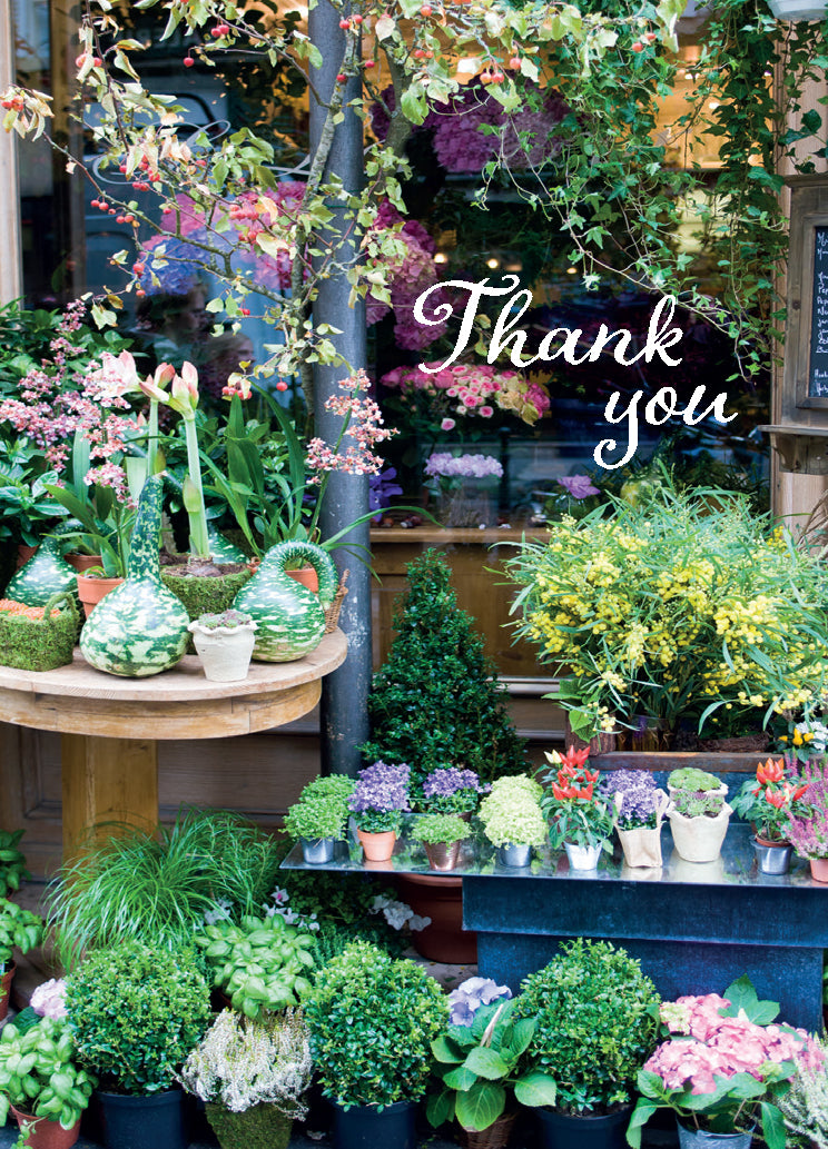 Thank You Card - Parisian Florist Shop - The Christian Gift Company