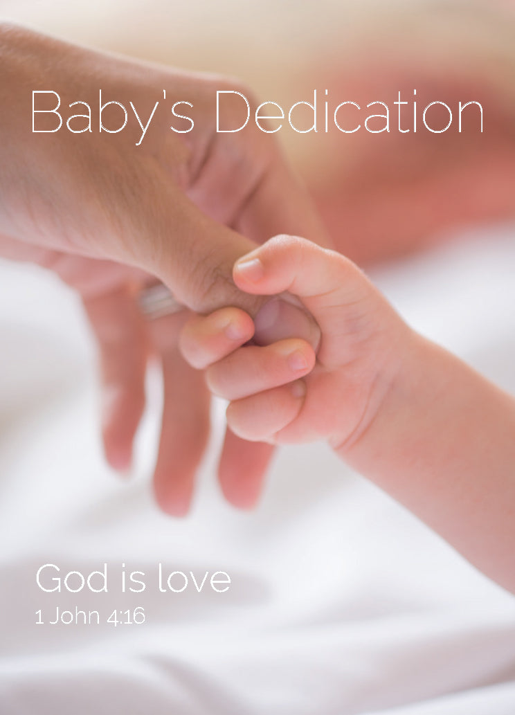 Dedication Card - Mother And Child Hands - The Christian Gift Company