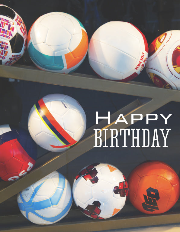 Birthday Card - Footballs - The Christian Gift Company