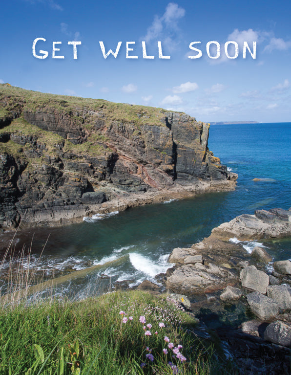 Get Well Card - Cornish Coastal Scene - The Christian Gift Company