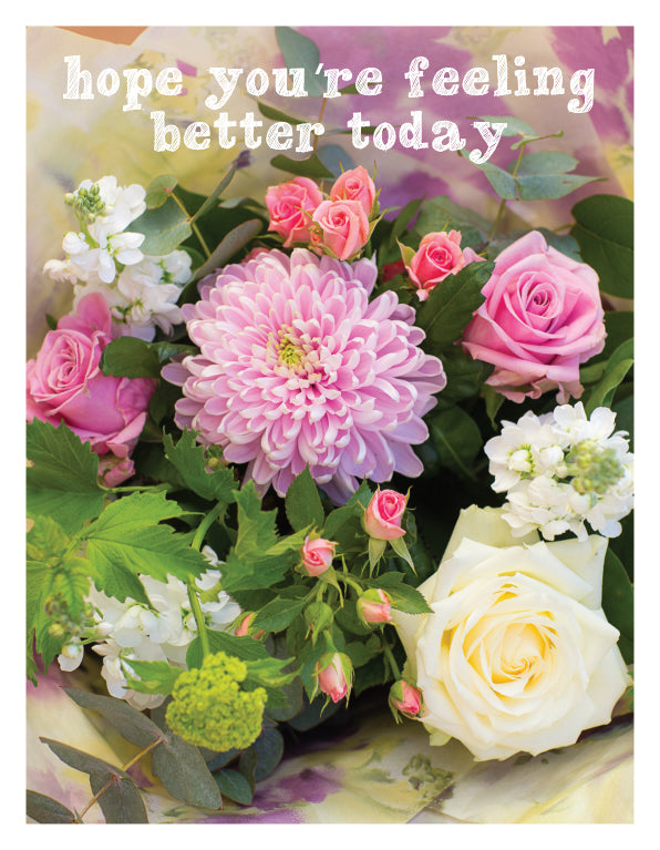 Get Well Card - Flowers In Paper - The Christian Gift Company