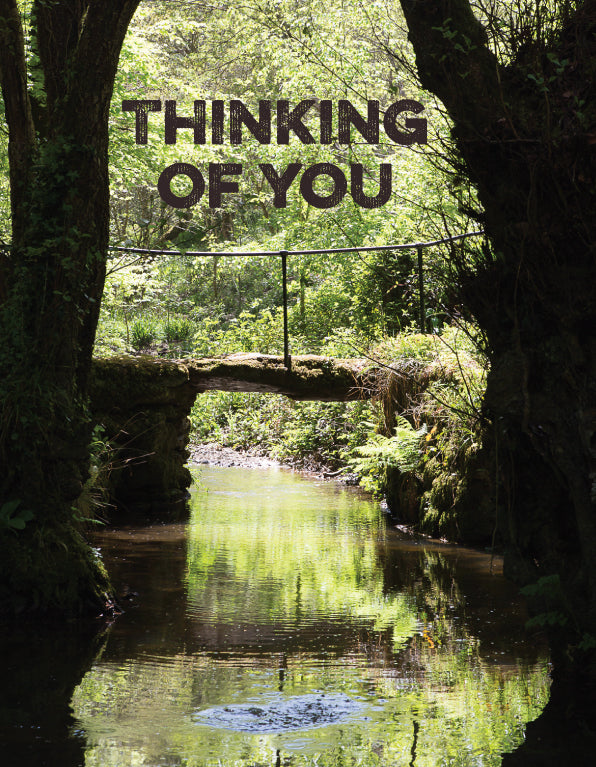 Thinking of You Card - Bridge Over Stream - The Christian Gift Company