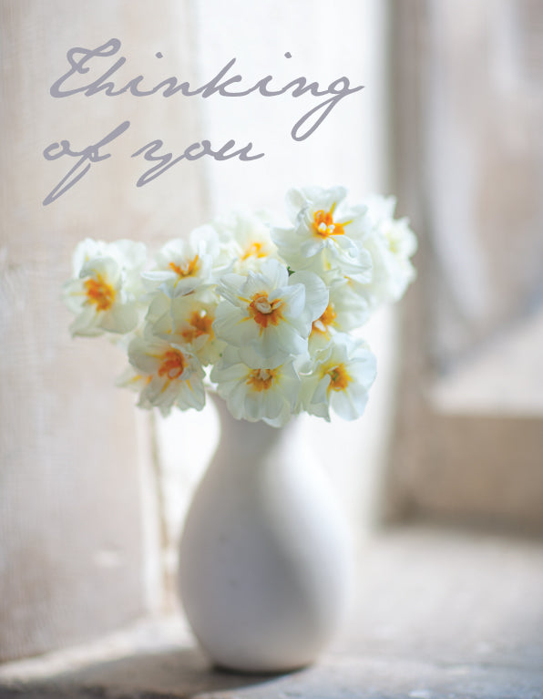 Thinking of You Card - Cheerfulness/Vase - The Christian Gift Company