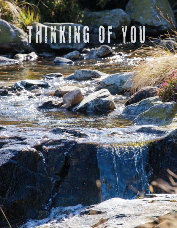 Thinking of You Card - Mountain Stream - The Christian Gift Company