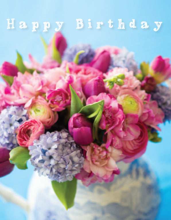Birthday Card - Spring Vase - The Christian Gift Company