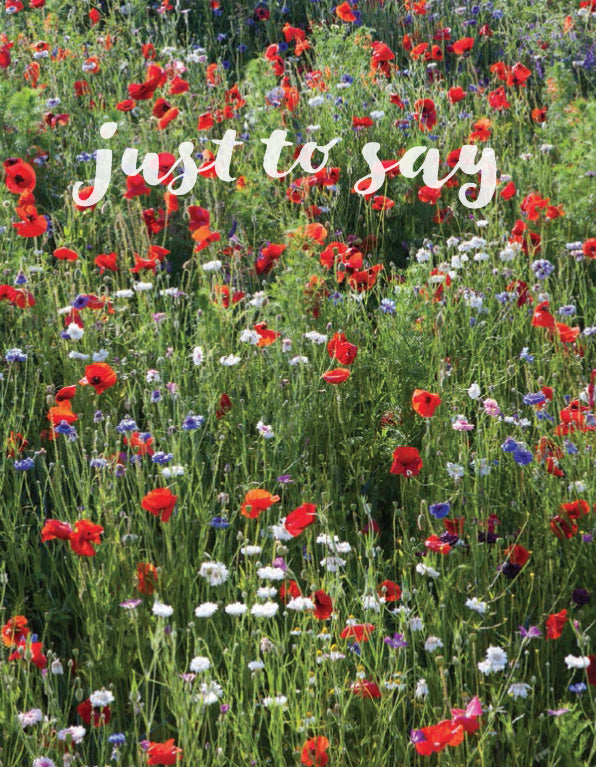 Just to Say Card - Summer Wild Flowers - The Christian Gift Company