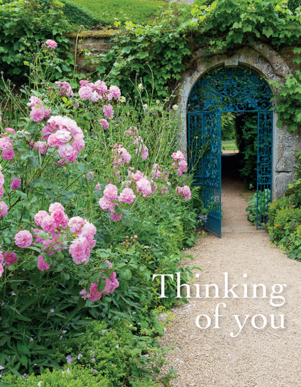 Thinking of You Card - Roses Arched Gateway - The Christian Gift Company
