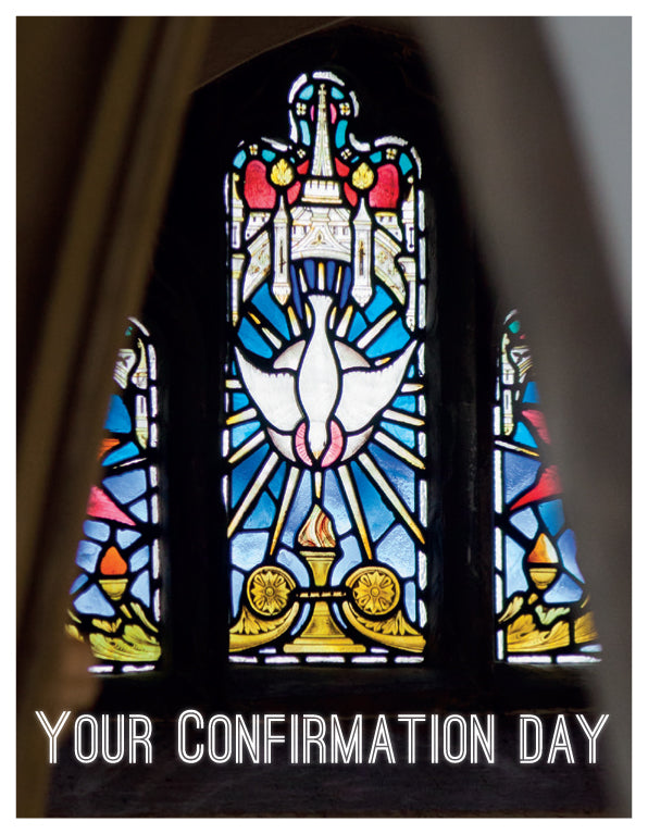 Confirmation Card - Stained Glass Dove - The Christian Gift Company