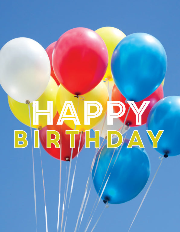 Birthday Card - Bright Balloons - The Christian Gift Company