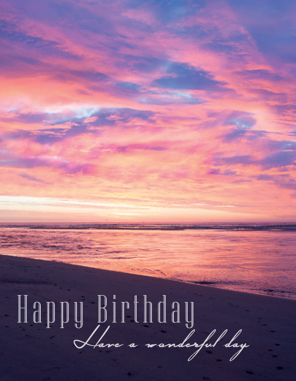 Birthday Card - Sunrise Beach - The Christian Gift Company
