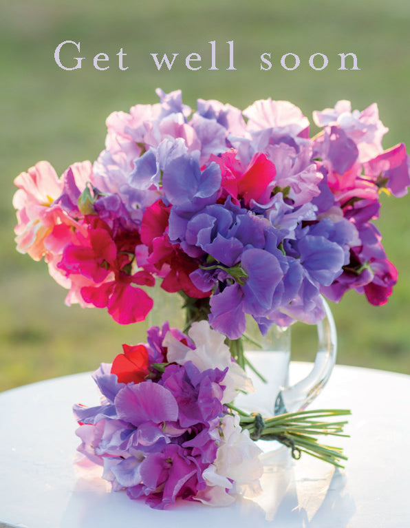 Get Well Card - Sweet Peas - The Christian Gift Company