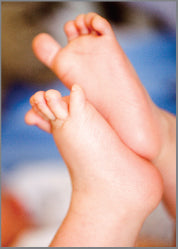 Blank Card - Babys Feet - The Christian Gift Company