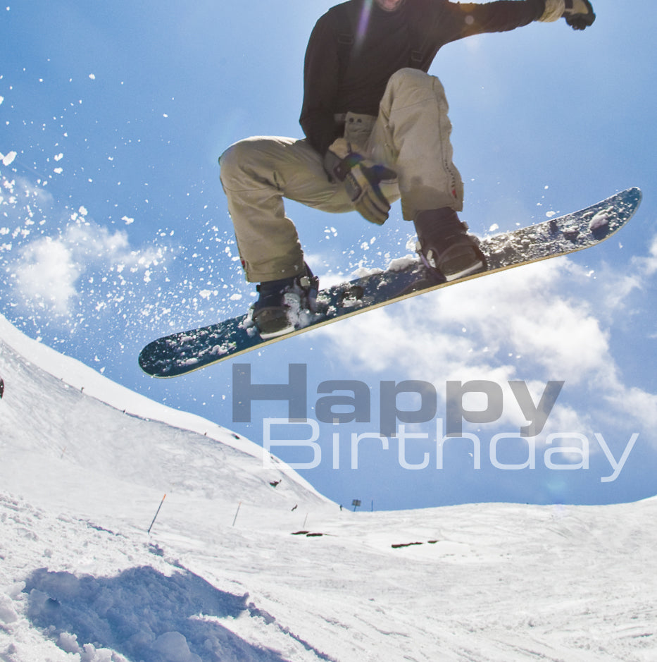 Birthday Card - Snowboarder - The Christian Gift Company