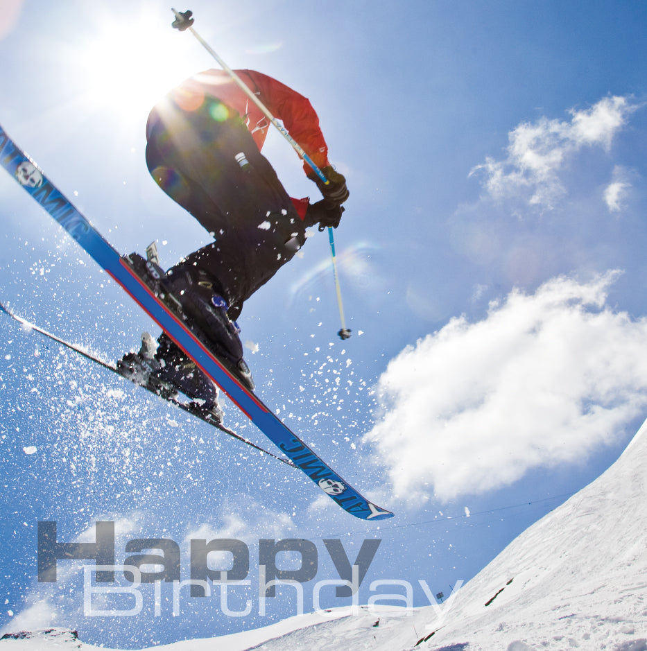 Birthday Card - Skier - The Christian Gift Company