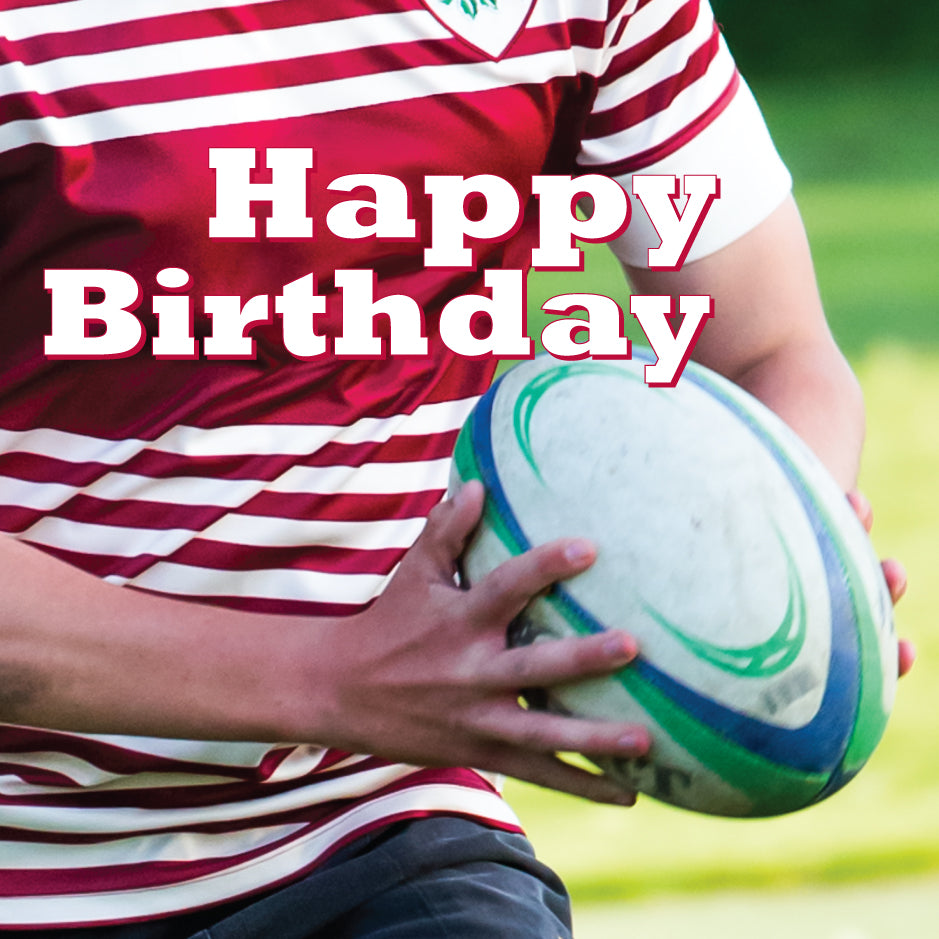 Birthday Card - Rugby Player - The Christian Gift Company