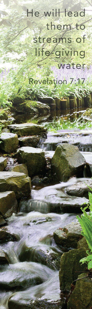 Card Bookmark - Stream Over Rocks - The Christian Gift Company