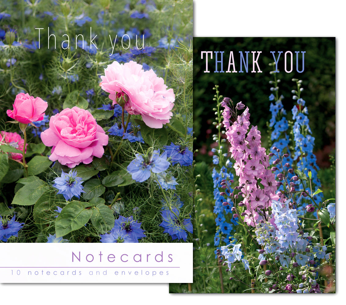 Notecard Wallet - Delphinium/Roses (10 cards) - The Christian Gift Company