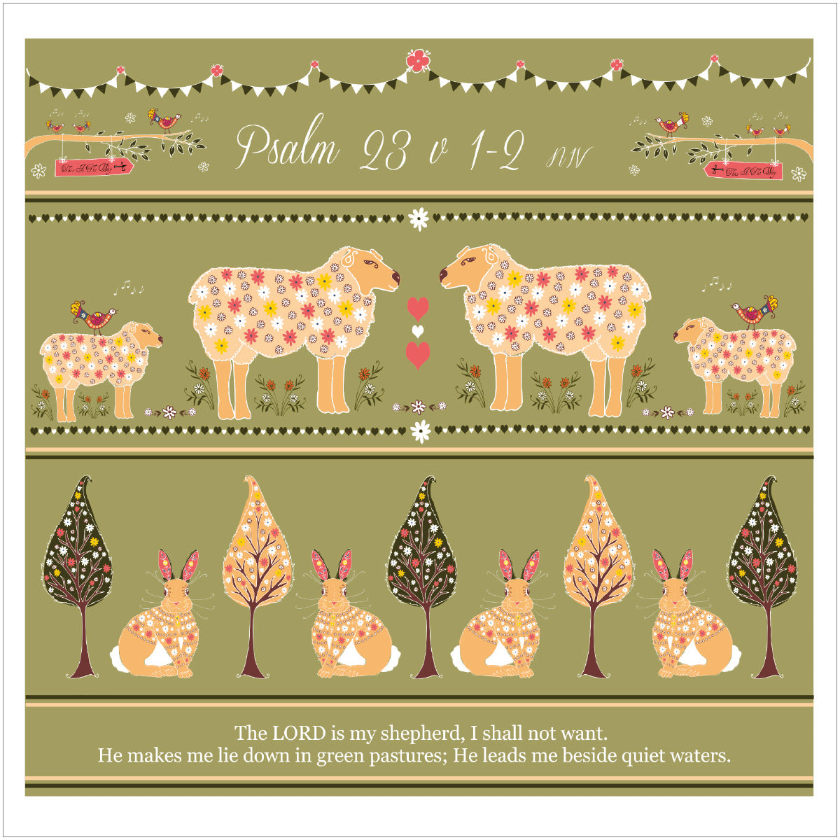 Verse Card - Psalm 23:1-2 - The Christian Gift Company